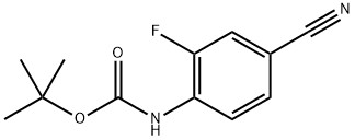 tert-Butyl (4-cyano-2-fluorophenyl)carbamate Structural