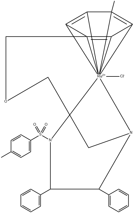 N-[(1R,2R)-1,2-Diphenyl-2-(2-(4-Methylbenzyloxy)ethylaMino)-ethyl]-4-Methylbenzene sulfonaMide(chloro)rutheniuM(II) (R,R)-Ts-DENEB 1333981-84-2 Structural