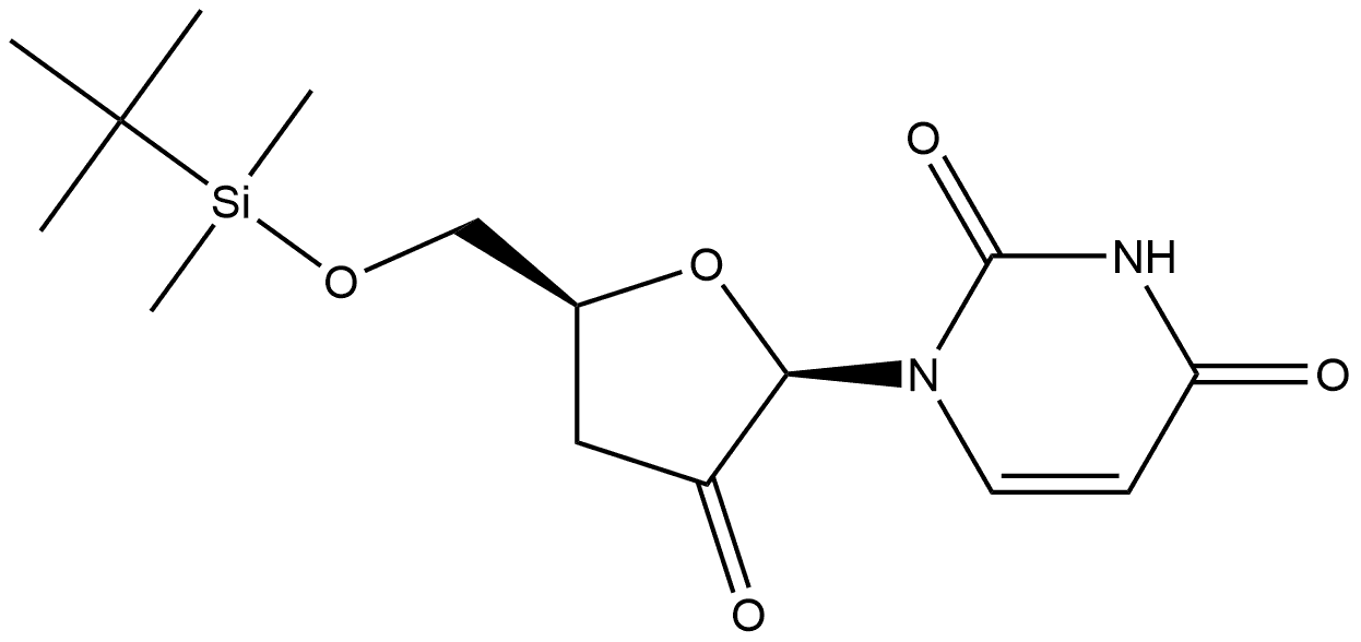 Uridine, 2',3'-dideoxy-5'-O-[(1,1-dimethylethyl)dimethylsilyl]-2'-oxo- (9CI) Structural