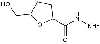 5-(Hydroxymethyl)tetrahydrofuran-2-carbohydrazide Structural