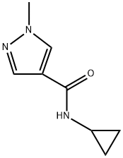 N-cyclopropyl-1-methyl-1H-pyrazole-4-carboxamide Structural