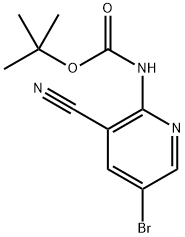 tert-Butyl (5-bromo-3-cyanopyridin-2-yl)carbamate Structural
