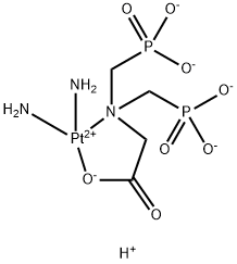diamine((bis-(phosphonatomethyl)amino)acetato(2-)-O(1),N(1))platinum(II) Structural