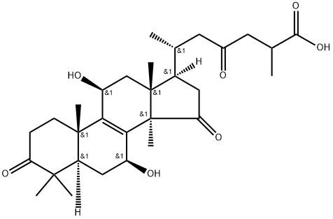 Lanost-8-en-26-oic acid, 7,11-dihydroxy-3,15,23-trioxo-, (7β,11β)- Structural