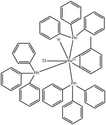Ruthenium, chlorohydro[(2,3-η)-methylbenzene]tris(triphenylphosphine)- Structural