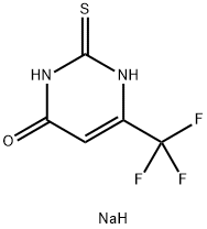 sodium [6-oxo-4-(trifluoromethyl)-1,6-dihydropyrimidin-2-yl]sulfanide Structural