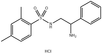 N-(2-amino-2-phenylethyl)-2,4-dimethylbenzene-1-sulfonamide hydrochloride Structural
