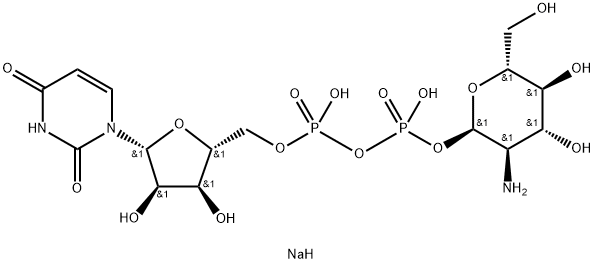Uridine 5'-(trihydrogen diphosphate), P'-(2-amino-2-deoxy-α-D-glucopyranosyl) ester, sodium salt (1:2) Structural