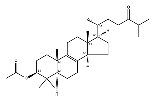 Lanost-8-en-24-one, 3-(acetyloxy)-, (3β)- Structural