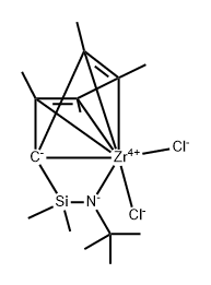 Dimethylsilyl(t-butylamido)tetramethycyclopentadienyl zirconium dichloride Structural