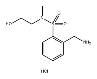 S-[2-(aminomethyl)phenyl]-2-hydroxy-N-methylethane-1-sulfonamido hydrochloride Structural