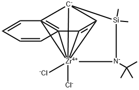 (η(5):η(1)-C9H6SiMe2N(t)Bu)ZrCl2 Structural