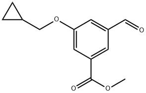 methyl 3-(cyclopropylmethoxy)-5-formylbenzoate Structural