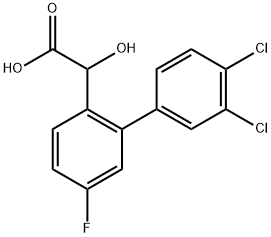 Hydroxy-(3',4'-dichloro-5-fluoro-biphenyl-2-yl)-acetic acid Structural