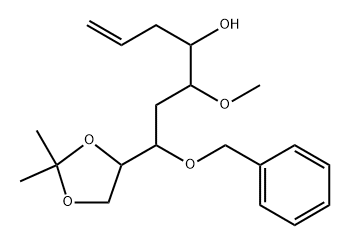 D-altro-Non-1-enitol, 1,2,3,6-tetradeoxy-5-O-methyl-8,9-O-(1-methylethylidene)-7-O-(phenylmethyl)- Structural