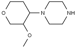 1-(3-Methoxyoxan-4-yl)piperazine Structural