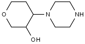 4-(Piperazin-1-YL)oxan-3-OL Structural