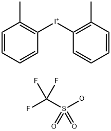 Iodonium, bis(2-methylphenyl)-, 1,1,1-trifluoromethanesulfonate (1:1) Structural