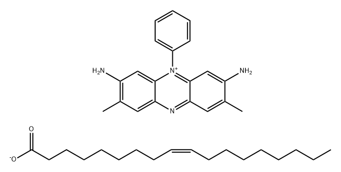 Phenazinium, 3,7-diamino-2,8-dimethyl-5-phenyl-, (9Z)-9-octadecenoate (1:1) Structural