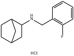 N-[(2-fluorophenyl)methyl]bicyclo[2.2.1]heptan-2-amine hydrochloride Structural