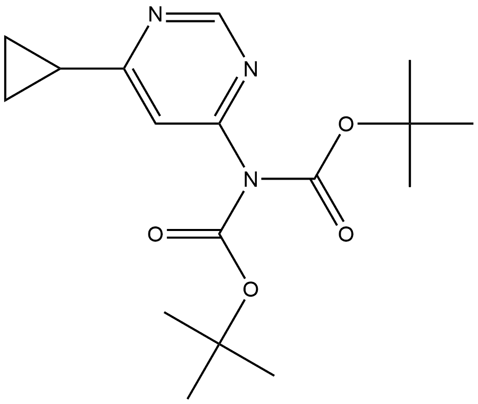 Imidodicarbonic acid, 2-(6-cyclopropyl-4-pyrimidinyl)-, 1,3-bis(1,1-dimethylethyl) ester Structural