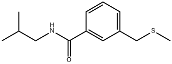 N-(2-Methylpropyl)-3-[(methylthio)methyl]benzamide Structural