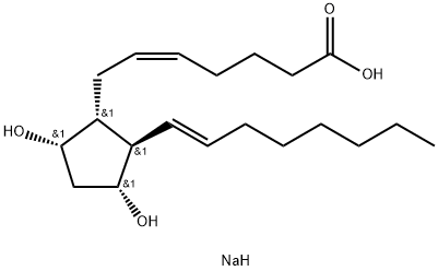 Prosta-5,13-dien-1-oic acid, 9,11-dihydroxy-, sodium salt (1:1), (5Z,9α,11α,13E)- Structural