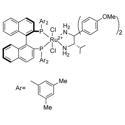 Chloro{(R)-(+)-2,2'-bis[di(3,5-xylyl)phosphino]-1,1'-binaphthyl} [(2R)-(-)-1-(4-Methoxyphenyl)- 1 (4-Methoxyphenyl-kC)-3- Methyl-1,2-butanediaMine]rutheniuM(II) (R)-RUCY XylBINAP Structural