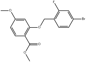 Methyl 2-[(4-bromo-2-fluorophenyl)methoxy]-4-methoxybenzoate Structural