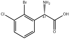 Benzeneacetic acid, α-amino-2-bromo-3-chloro-, (αS)- Structural