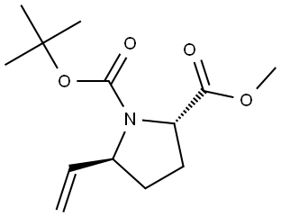 rel-1-(tert-Butyl) 2-methyl (2R,5R)-5-vinylpyrrolidine-1,2-dicarboxylate Structural