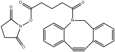 DBCO-(CH2)2-NH2-CO-(CH2)3COOH-NHS Structural