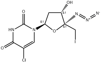 Uridine, 4'-C-azido-5-chloro-2',5'-dideoxy-5'-iodo- (9CI) Structural