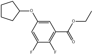 Ethyl 5-(cyclopentyloxy)-2,3-difluorobenzoate Structural