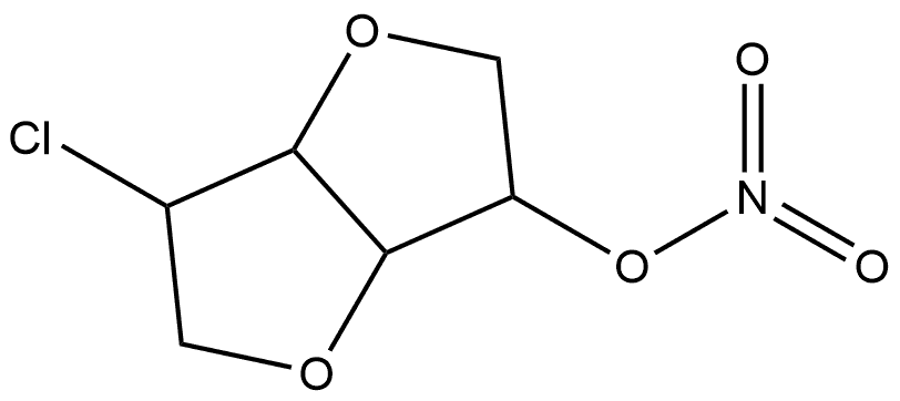 L-Iditol, 1,4:3,6-dianhydro-2-chloro-2-deoxy-, nitrate (9CI) Structural