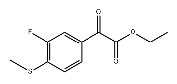 ethyl 2-(3-fluoro-4-(methylthio)phenyl)-2-oxoacetate Structural