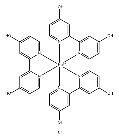 Ruthenium(2+), tris([2,2'-bipyridine]-4,4'-diol-κN1,κN1')-, chloride (1:2), (OC-6-11)- Structural