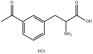 Phenylalanine, 3-acetyl-, hydrochloride (1:1) Structural