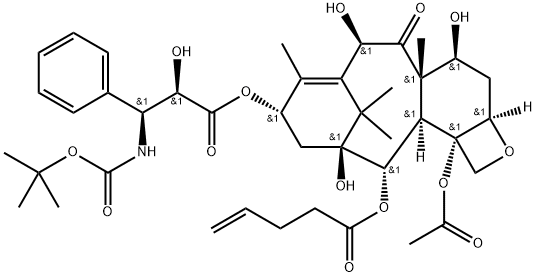 2-Debenzoyl-2-pentenoyl Docetaxel Structural