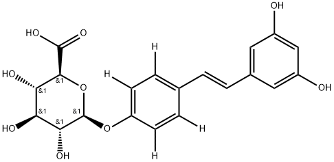 Resveratrol-d4 4'-Glucuronide Structural