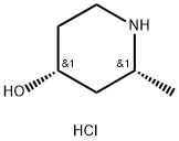 rel-(2R,4R)-2-methylpiperidin-4-ol hydrochloride Structural