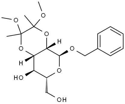 Benzyl 3,4-o-(2'',3''-dimethoxybutane-2'',3''-diyl)-alpha-d-mannopyanoside Structural