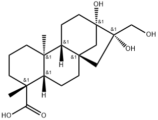 ent-13,16β,17-Trihydroxykauran-19-oic acid Structural
