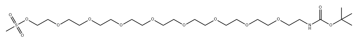 Boc-NH-PEG9-Ms Structural