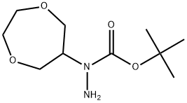 t-butyl 1-(1,4-dioxepan-6-yl)hydrazinecarboxylate Structural
