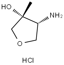 rel-(3R,4R)-4-Amino-3-methyltetrahydrofuran-3-ol hydrochloride Structural