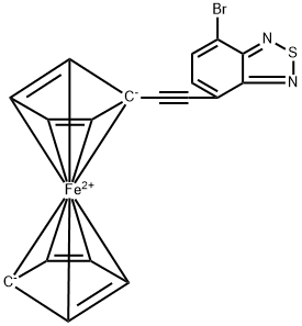 Ferrocene, [2-(7-bromo-2,1,3-benzothiadiazol-4-yl)ethynyl]- Structural