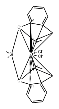 rac-Dimethylsilylenebis(2-methylindenyl) zirconium dichloride Structural