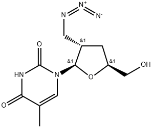 Uridine, 2'-(azidomethyl)-2',3'-dideoxy-5-methyl- (9CI) Structural