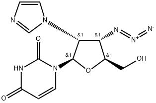 Uridine, 3'-azido-2',3'-dideoxy-2'-(1H-imidazol-1-yl)- (9CI) Structural